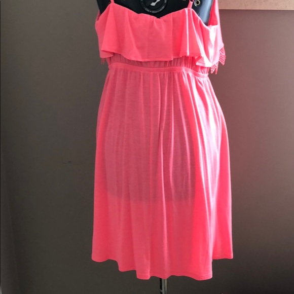 Xhilaration Sun Dress Size Large Bright Pink - Picture 4 of 6